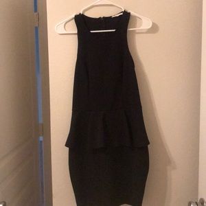 Black peplum dress